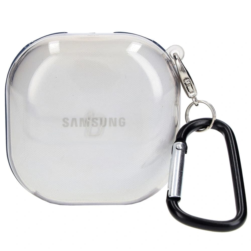 Etui Bizon Case Headphone Clear do Samsung Galaxy Buds Live / Pro / Buds2 / Buds2 Pro / Buds FE průhledně-černé - 1