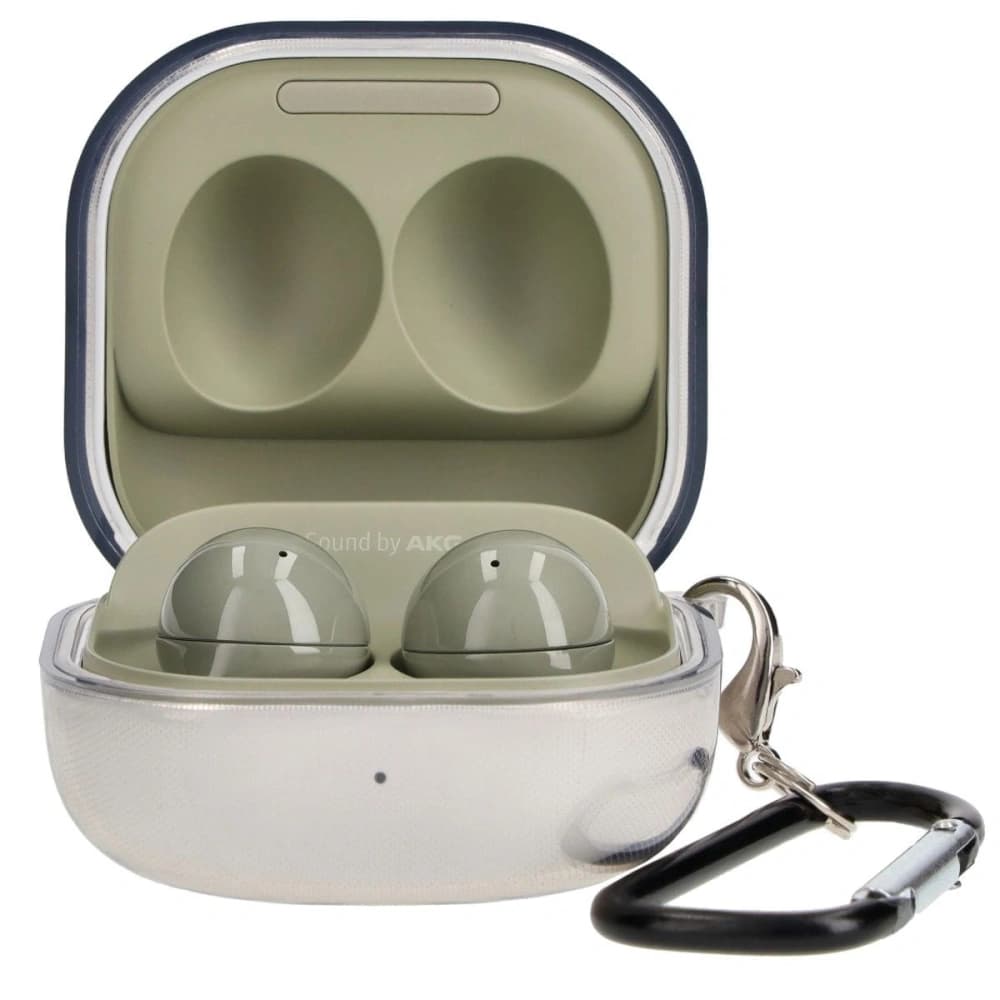 Etui Bizon Case Headphone Clear do Samsung Galaxy Buds Live / Pro / Buds2 / Buds2 Pro / Buds FE průhledně-černé - 3