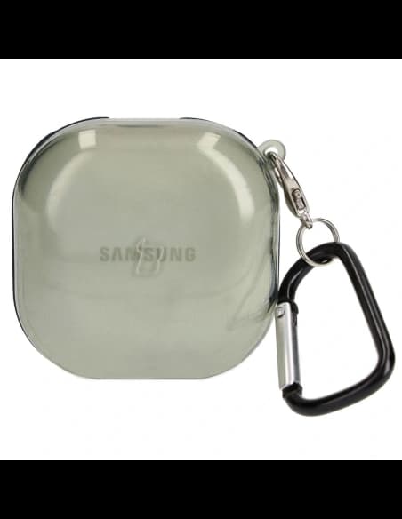 Etui Bizon Case Headphone Clear do Samsung Galaxy Buds Live / Pro / Buds2 / Buds2 Pro / Buds FE průhledně-zelené