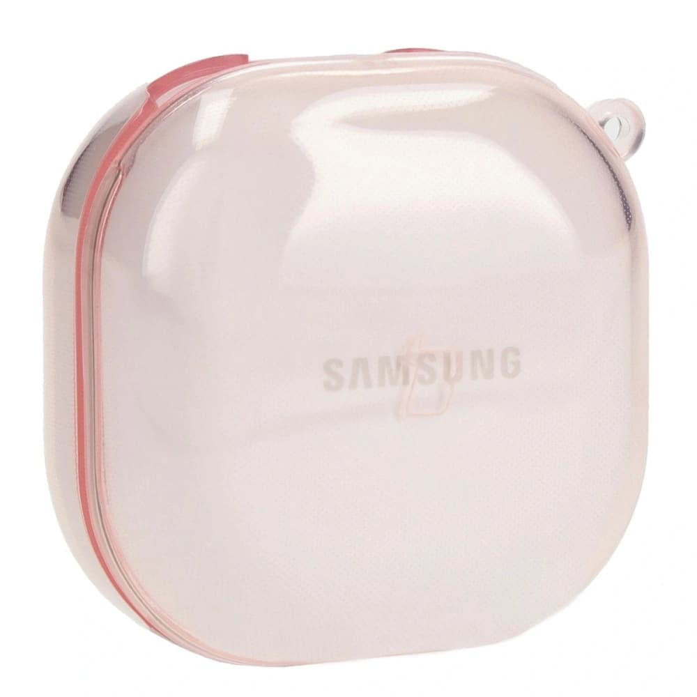 Bizon Case Kopfhörer Clear Samsung Galaxy Buds Live / Pro / Buds2 / Buds2 Pro / Buds FE klar-rosa - 4