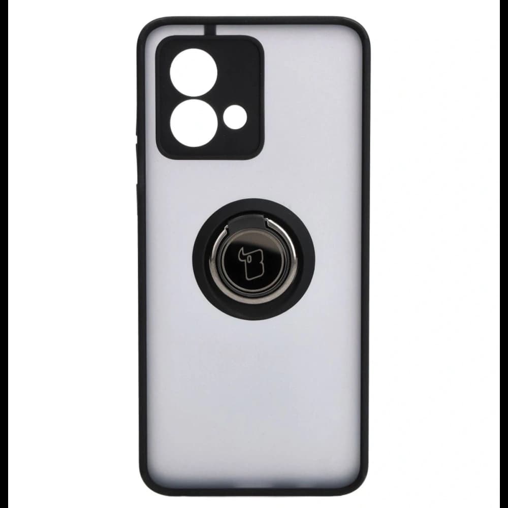 Bizon Case Hybrid Ring Motorola Moto G84 5G smoky with a black frame - 2