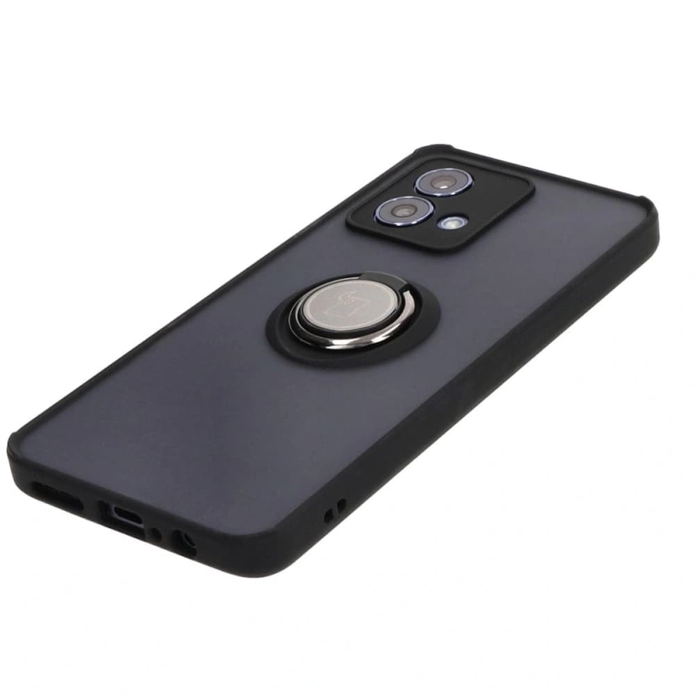 Bizon Case Hybrid Ring Motorola Moto G84 5G smoky with a black frame - 3