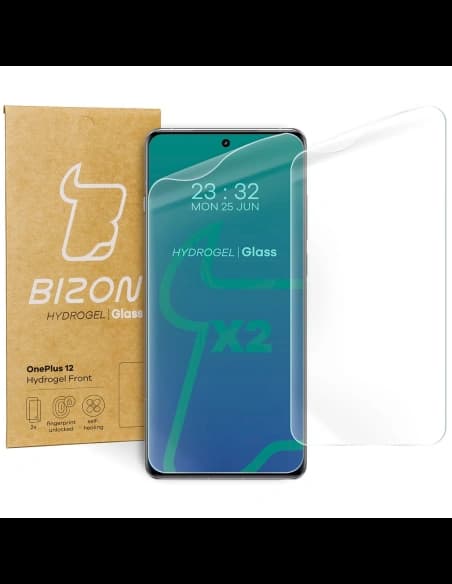 Bizon Glass Hydrogel Front OnePlus 12 [2 PACK]