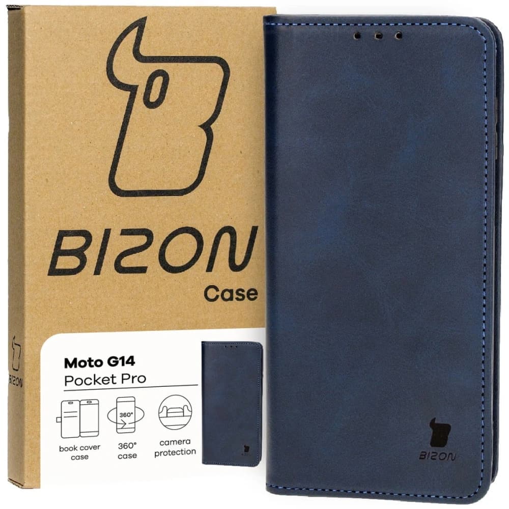 Bizon Case Pocket Pro Motorola Moto G14 tengerészkék - 1