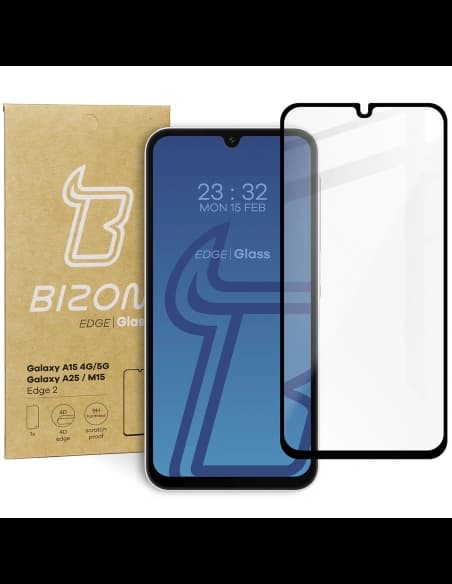 Tvrzené sklo Bizon Glass Edge 2 pro Samsung Galaxy A15 4G/5G Samsung Galaxy A25 5G / M15 5G