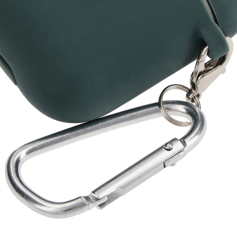 Etui Bizon Case na sluchátka silikonové pro AirPods 1/2 tmavě zelené - 5