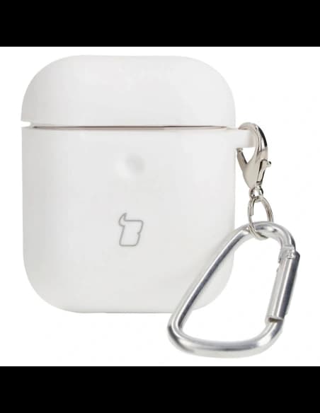 Etui Bizon Case sluchátka silikonové pro AirPods 1/2 bílé
