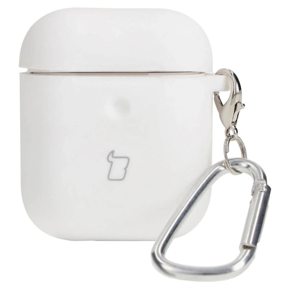 Etui Bizon Case sluchátka silikonové pro AirPods 1/2 bílé