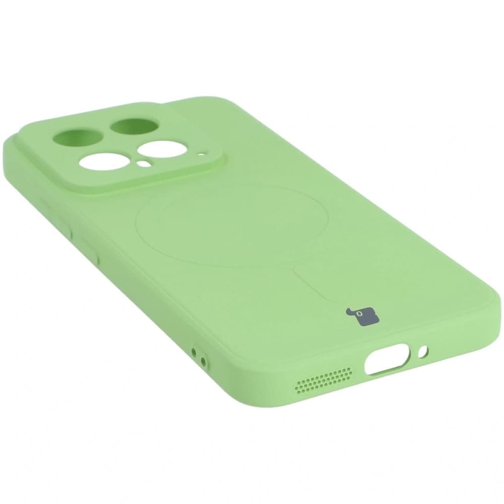 Etui Bizon Case Silicone Magnetic Sq do Xiaomi 14 jasně zelené - 4