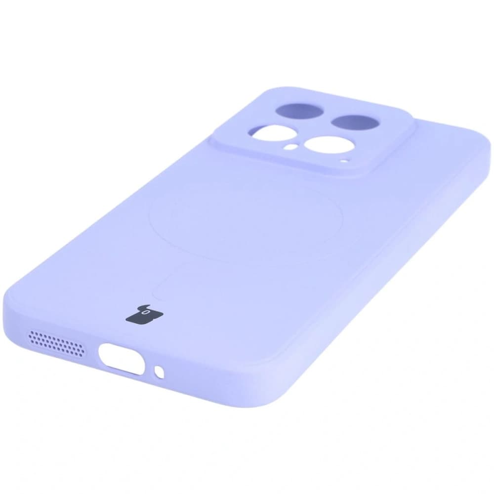 Etui Bizon Case Silicone Magnetic Sq do Xiaomi 14 jasnofialové - 3