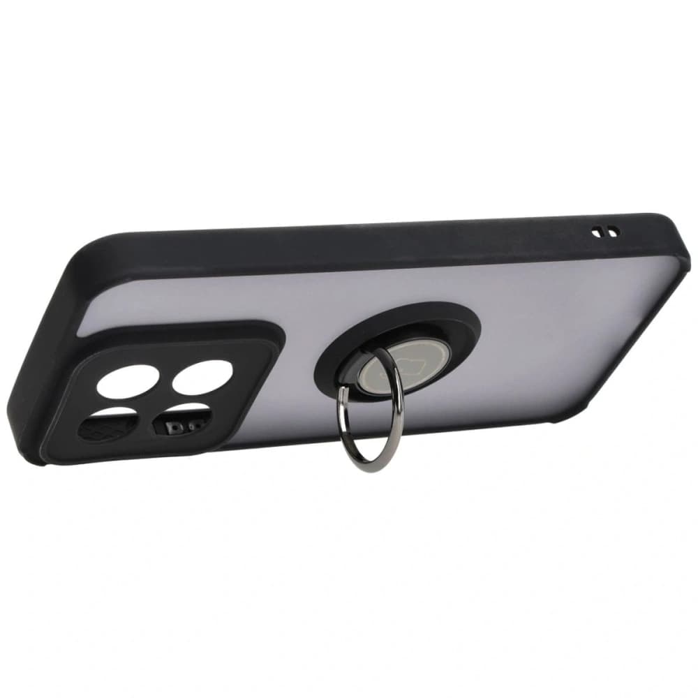 Etui s úchopem na prst Bizon Case Hybrid Ring pro Xiaomi 14 kouřové s černým rámečkem - 5