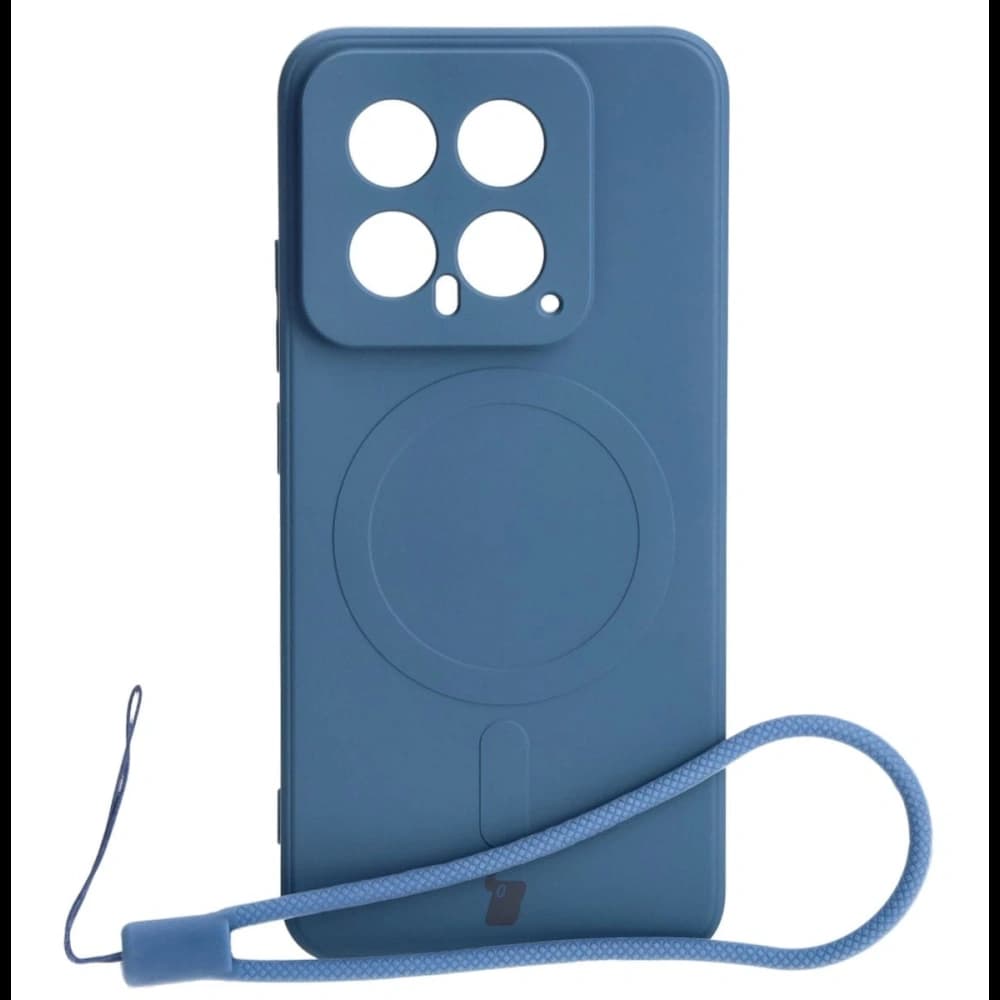 Etui Bizon Case Silicone Magnetic Sq pro Xiaomi 14 modré