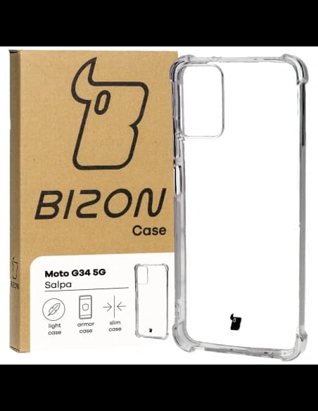 Elastický obal Bizon Case Salpa pro Motorola Moto G34 5G průhledný