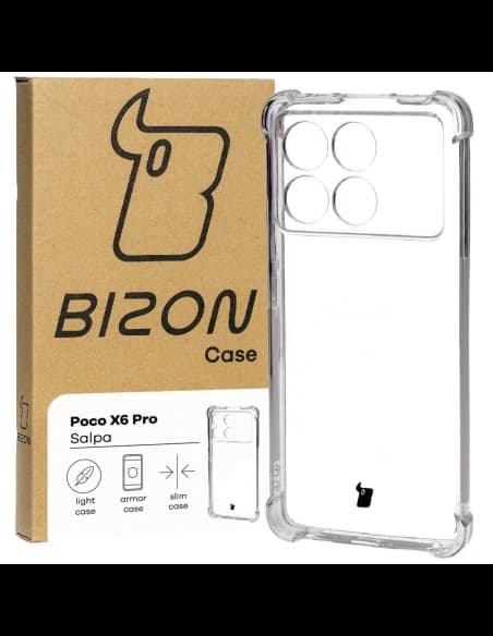 Elastické pouzdro Bizon Case Salpa pro Xiaomi Poco X6 Pro průhledné