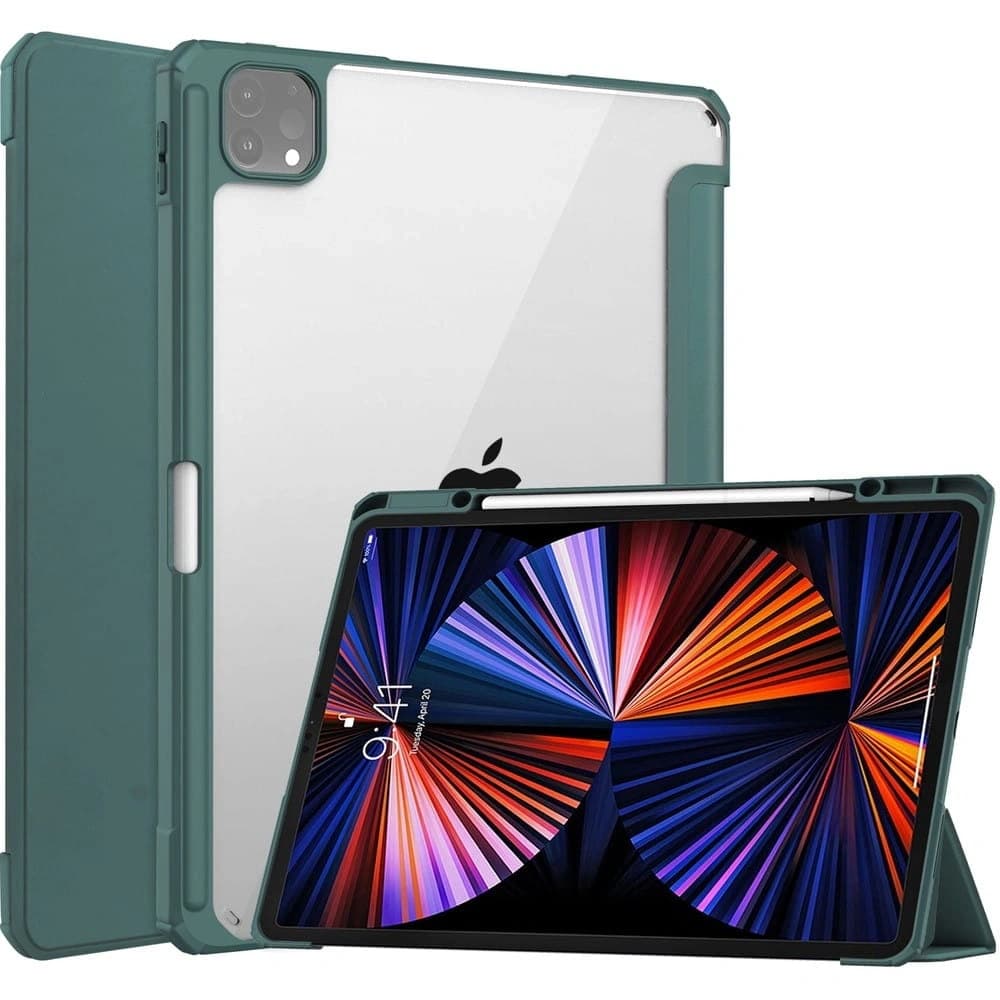 Bizon Case Tab Clear Matt Apple iPad Pro 12.9 2022/2021/2018 sötétzöld - 1