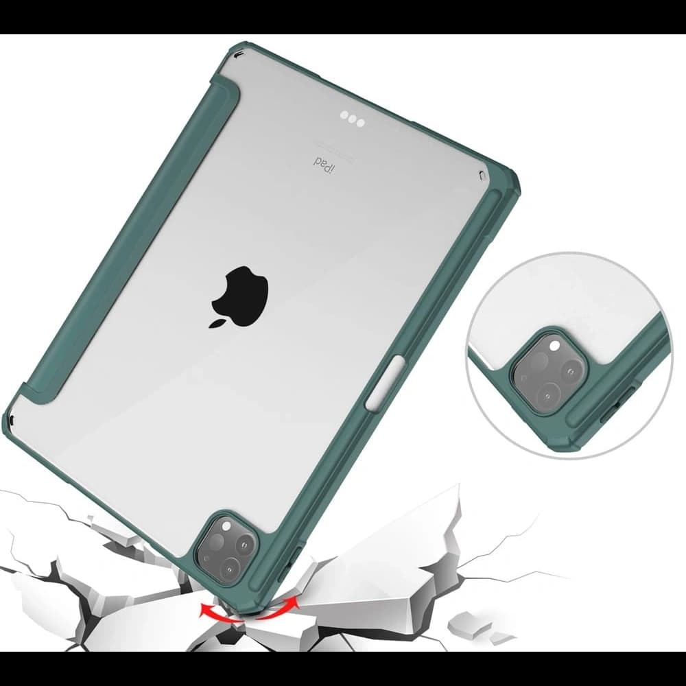Bizon Case Tab Clear Matt Apple iPad Pro 12.9 2022/2021/2018 sötétzöld - 5