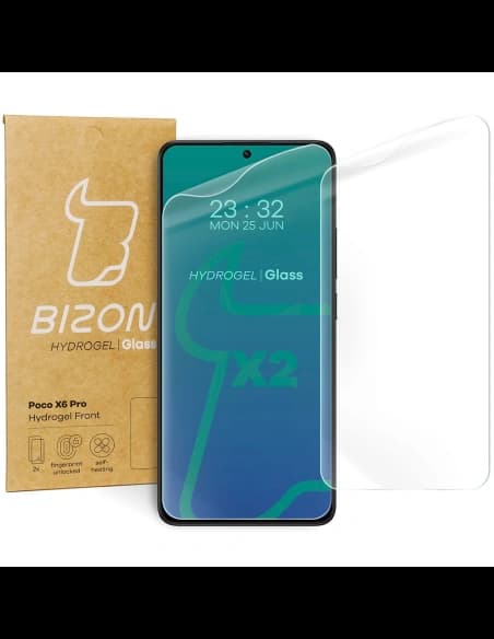 Fólie hydrogelová na displej Bizon Glass Hydrogel Front do Xiaomi Poco X6 Pro [2 PACK]