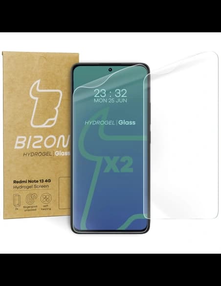 Fólie z hydrogelu na displej Bizon Glass Hydrogel Front pro Redmi Note 13 4G [2 PACK]