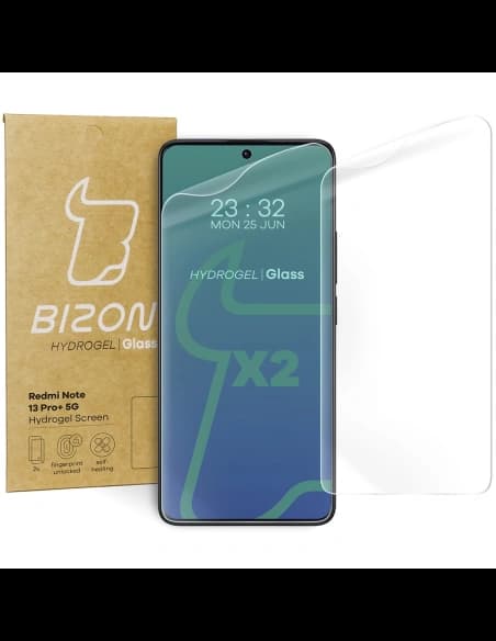 Bizon Glass Hydrogel Front Redmi Note 13 Pro+ 5G [2 PACK]