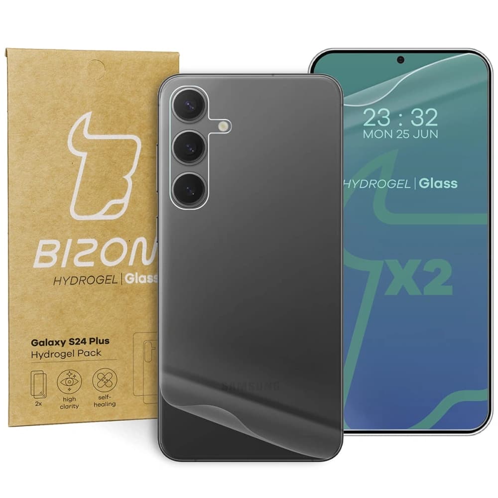 Fólie hydrogelová na zadní a přední stranu Bizon Glass Hydrogel Pack do Samsung Galaxy S24 Plus - 1