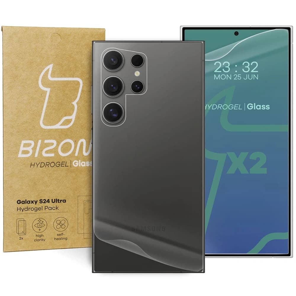 Bizon Glass Hydrogel Pack für Samsung Galaxy S24 Ultra