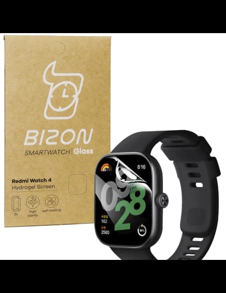 Folia hydrogelová na displej Bizon Glass Watch Hydrogel pro Redmi Watch 4 [2 PACK]