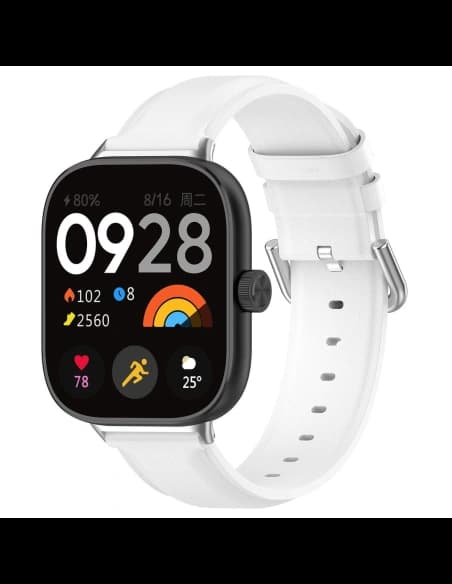 Pasek Bizon Strap Watch Casual do Redmi Watch 4 / Xiaomi Smart Band 9 Pro / 8 Pro bílý