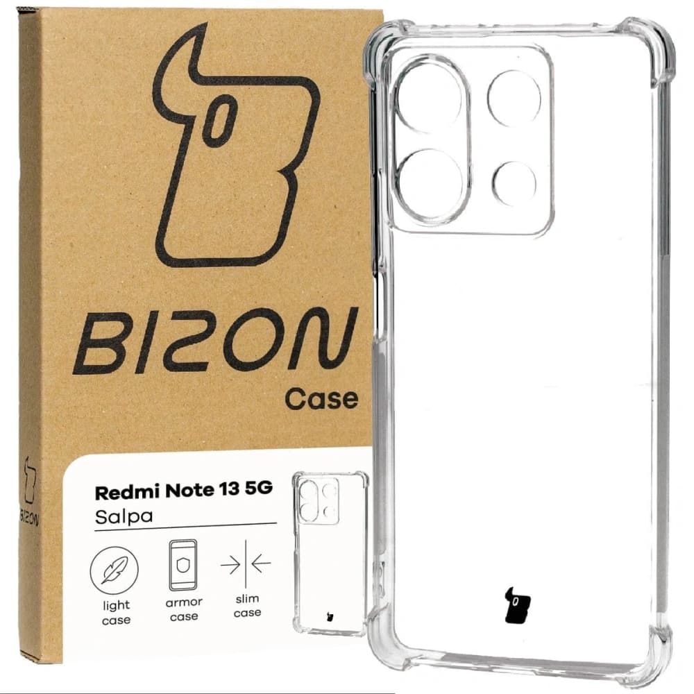 Elastické pouzdro Bizon Case Salpa pro Xiaomi Redmi Note 13 5G průhledné