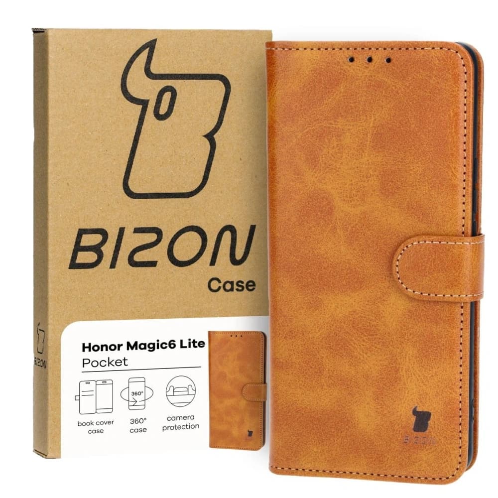 Bizon Case Pocket Honor Magic6 Lite barna - 1