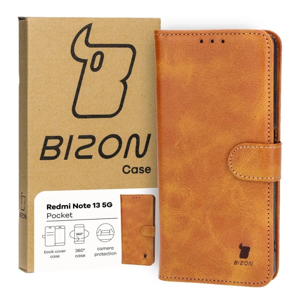 Bizon Case Pocket Xiaomi Redmi Note 13 5G braun - 1