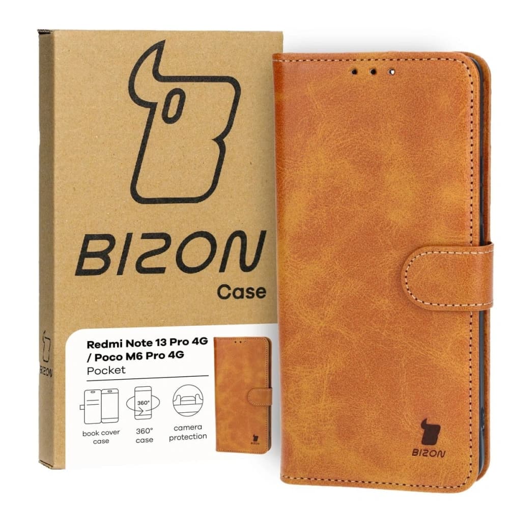 Bizon Case Pocket Xiaomi Poco M6 Pro 4G / Xiaomi Redmi Note 13 Pro 4G maro