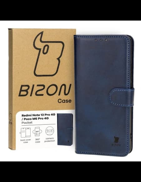 Bizon Case Pocket Xiaomi Poco M6 Pro 4G / Xiaomi Redmi Note 13 Pro 4G albastru marin