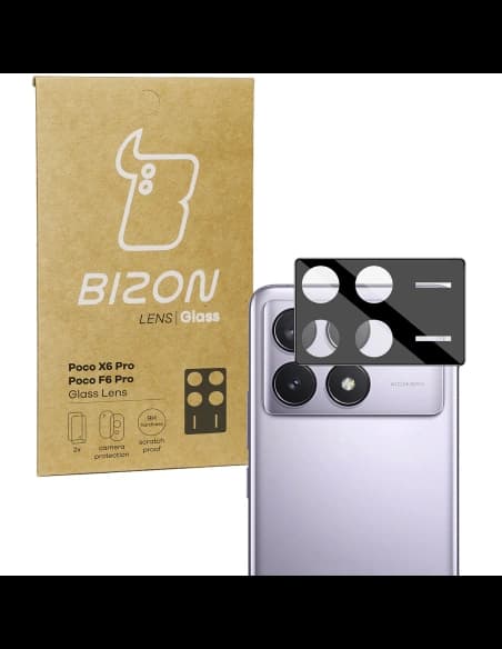 Sklo na aparát Bizon Glass Lens do Xiaomi Poco X6 Pro / Poco F6 Pro [2 PACK]