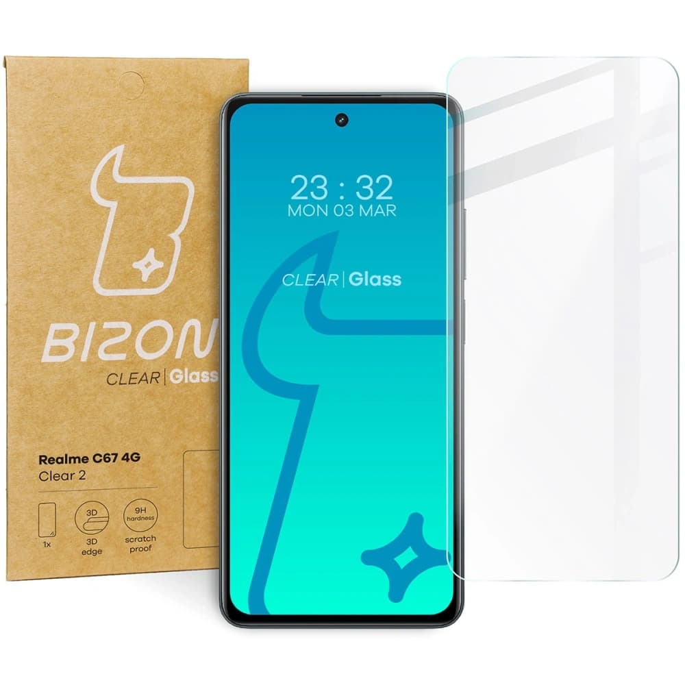 Tvrzené sklo Bizon Glass Clear 2 pro Realme C67 4G - 1