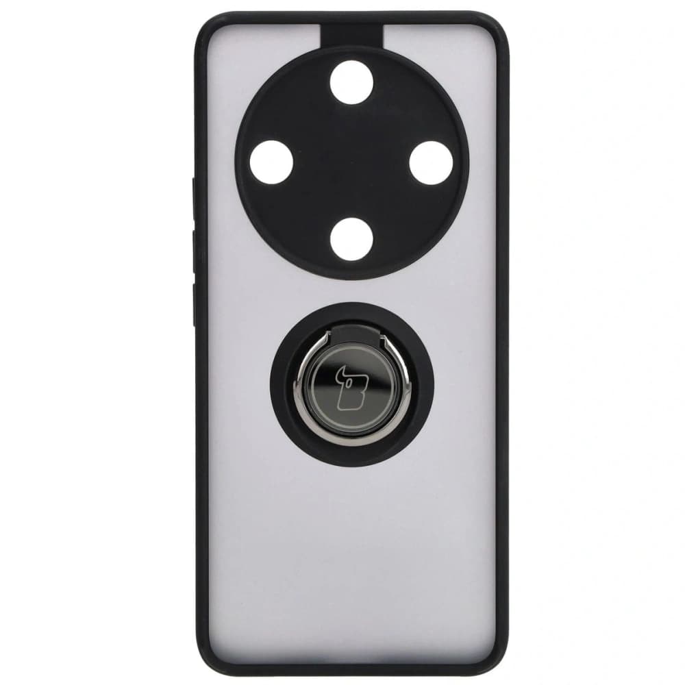 Bizon Ring Hybrid Case Honor Magic6 Lite fumuriu cu un cadru negru - 2