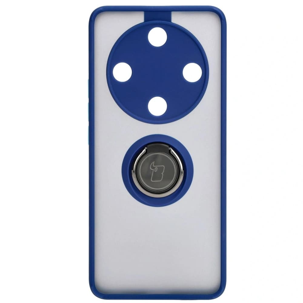 Bizon Case Hybrid Ring Honor Magic6 Lite fumuriu cu un cadru bleumarin - 2