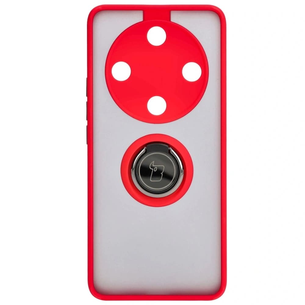 Bizon Case Hybrid Ring Honor Magic6 Lite fumuriu cu un cadru roșu - 2