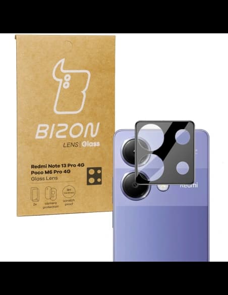 Bizon Glass Lens Xiaomi Redmi Note 13 Pro 4G / Poco M6 Pro 4G [2 PACK]