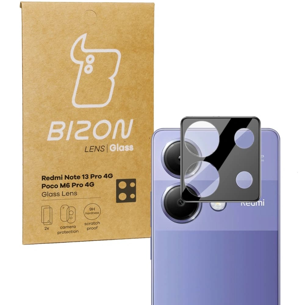 Bizon Glass Lens Xiaomi Redmi Note 13 Pro 4G / Poco M6 Pro 4G [2 PACK] - 1