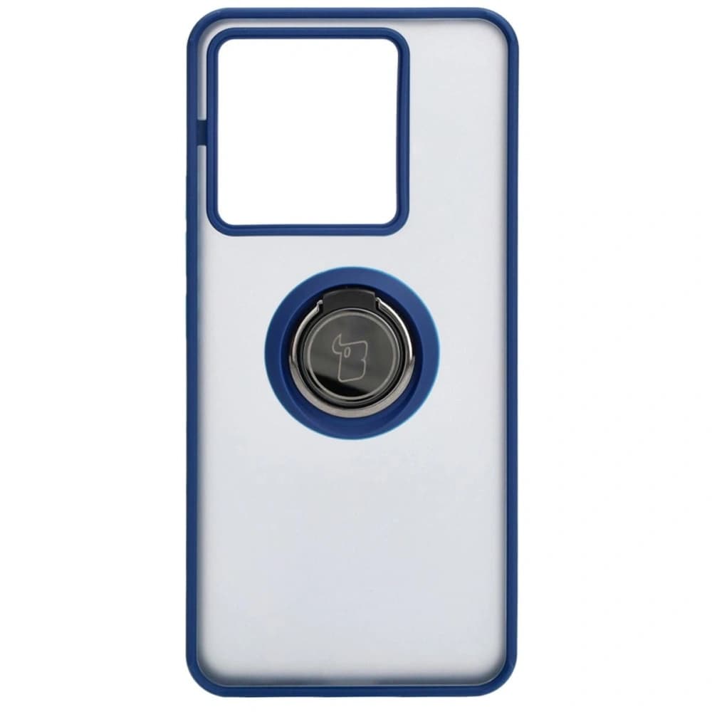 Bizon Case Hybrid Ring Xiaomi Poco X6 / Xiaomi Redmi Note 13 Pro 5G smoky with a navy blue frame - 2
