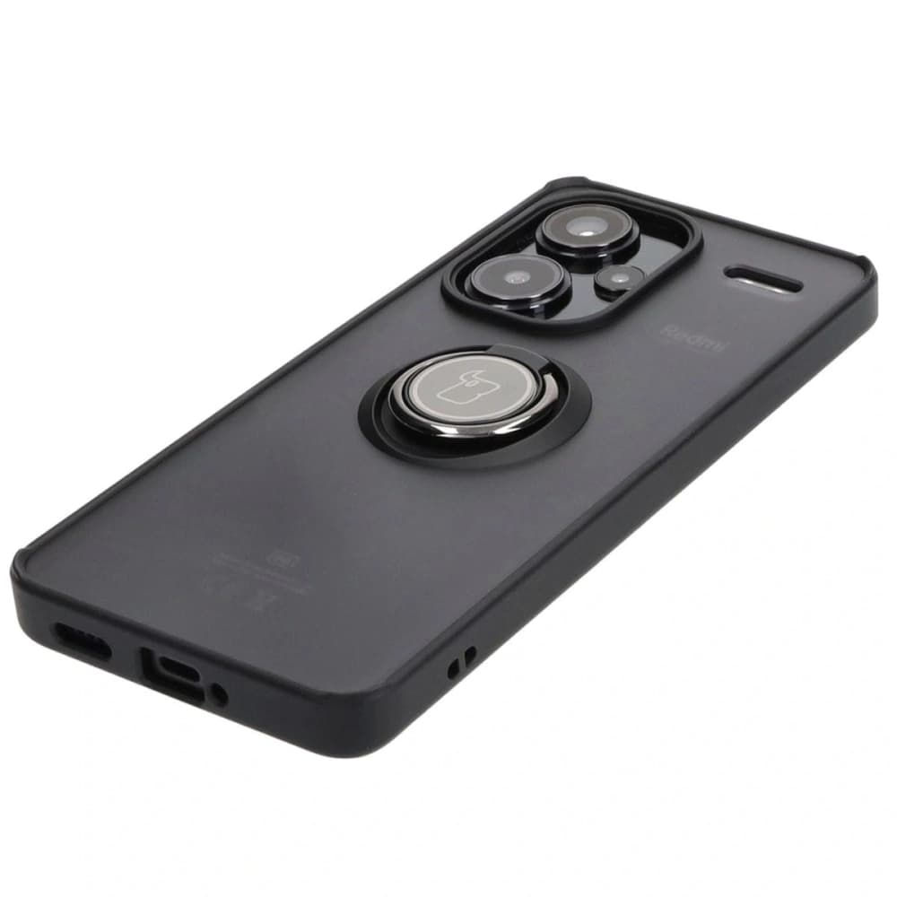 Bizon Case Hybrid Ring Xiaomi Redmi Note 13 Pro+ 5G fumuriu cu un cadru negru - 3