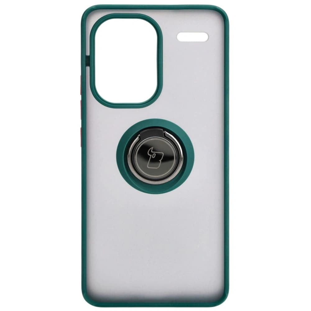 Bizon Case Hybrid Ring Xiaomi Redmi Note 13 Pro+ 5G fumuriu cu un cadru verde închis - 2
