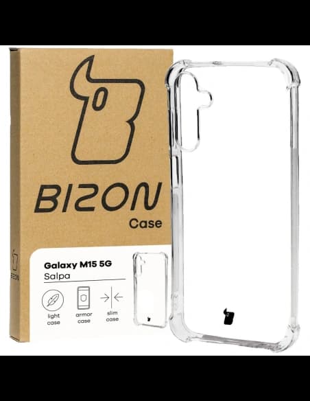 Etui Bizon Case Salpa do Samsung Galaxy M15 5G průhledné