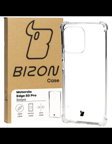 Elastický kryt Bizon Case Salpa pro Motorola Edge 50 Pro průhledný