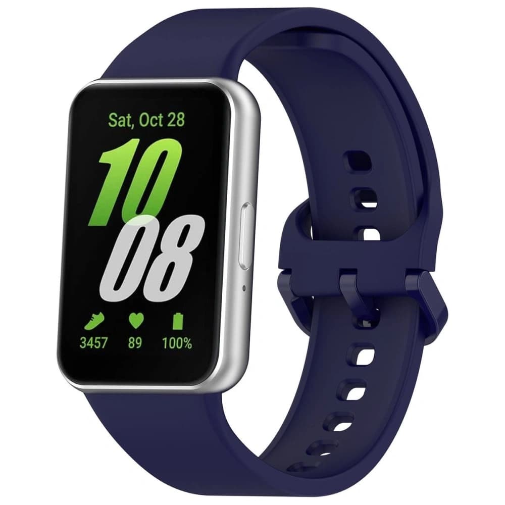 Bizon Strap Watch Silicone Samsung Galaxy Fit 3 marineblau - 1