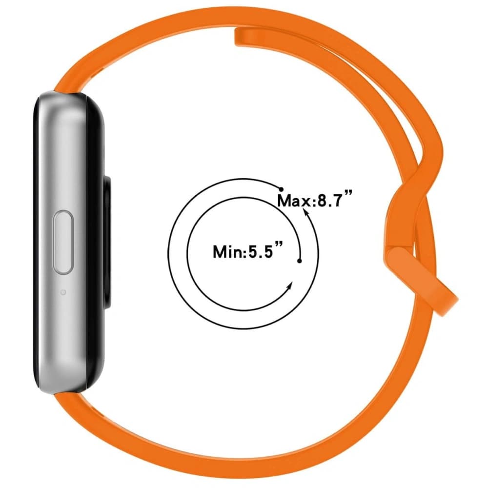 Bizon Strap Uhr Silikon Samsung Galaxy Fit 3 Karotte - 6