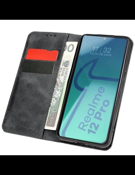 Bizon Case Pocket Pro Realme 12 Pro / 12 Pro+ schwarz
