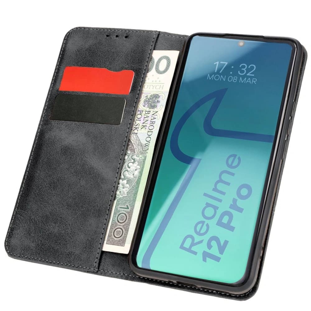 Pouzdro s klopou Bizon Case Pocket Pro pro Realme 12 Pro / 12 Pro+ černé - 1