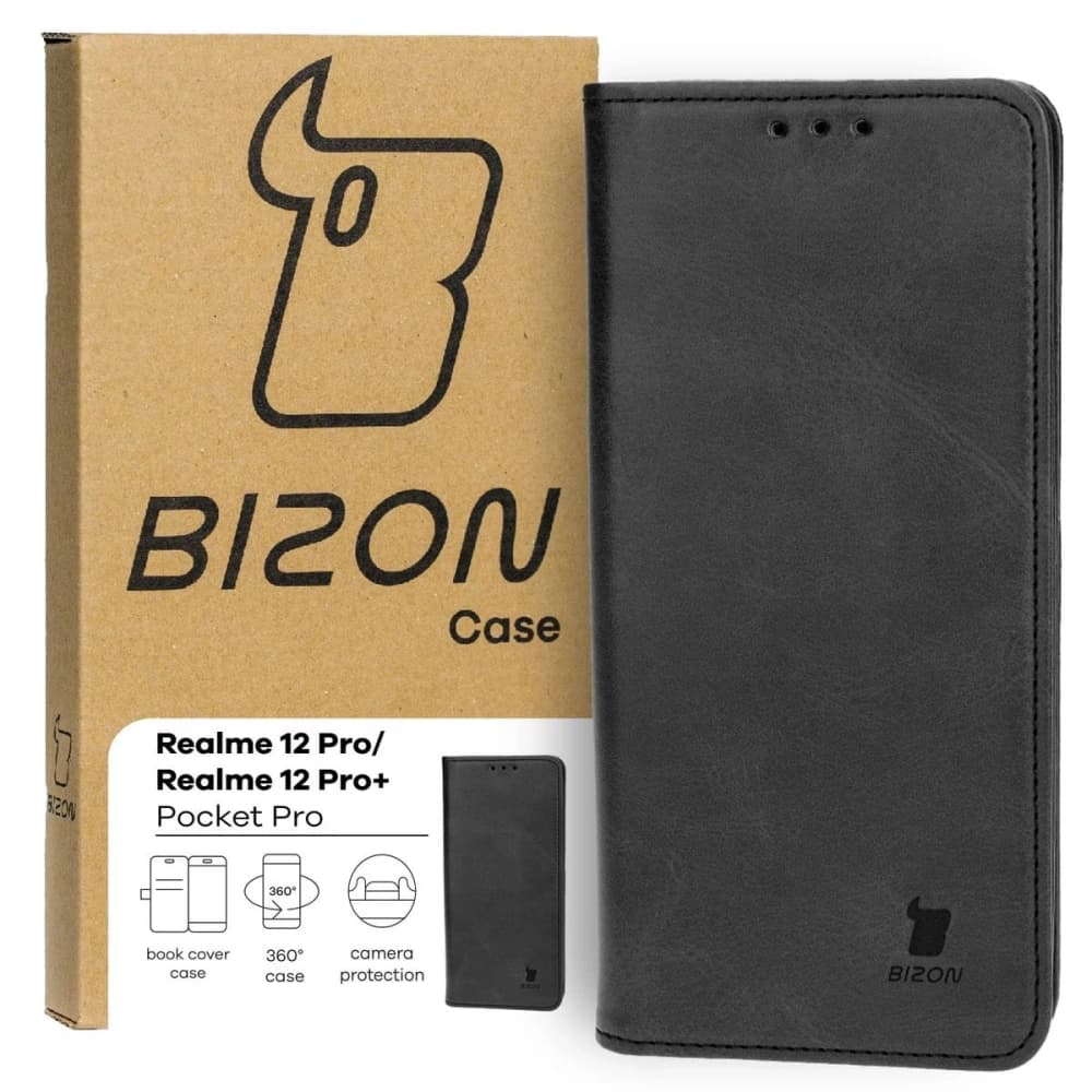 Pouzdro s klopou Bizon Case Pocket Pro pro Realme 12 Pro / 12 Pro+ černé - 2