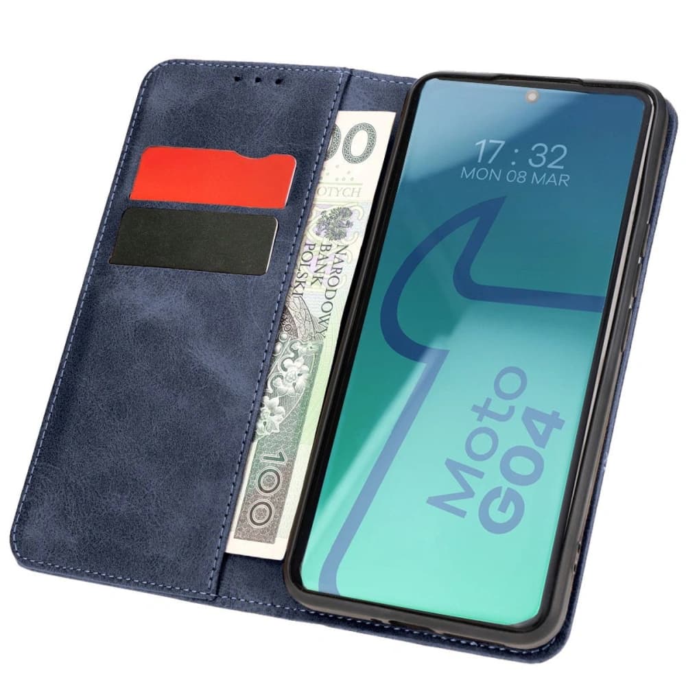 Bizon Case Pocket Pro Motorola Moto G04 / G24 sötétkék